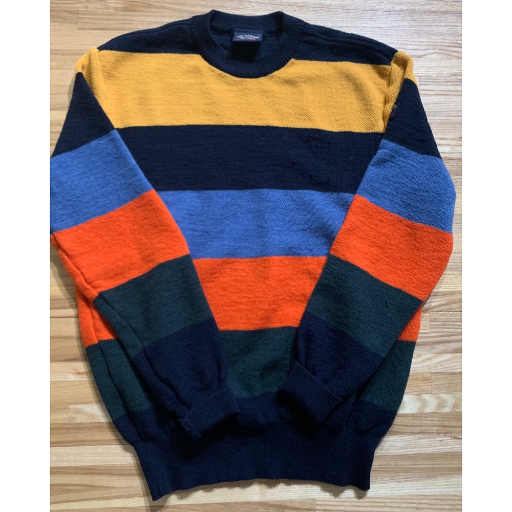 Paul & Shark Yachting Kids XL Striped Wool Sweater Preppy Old Money Vintage 90s